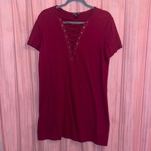 Short, Plunging, Criss-Cross Dress